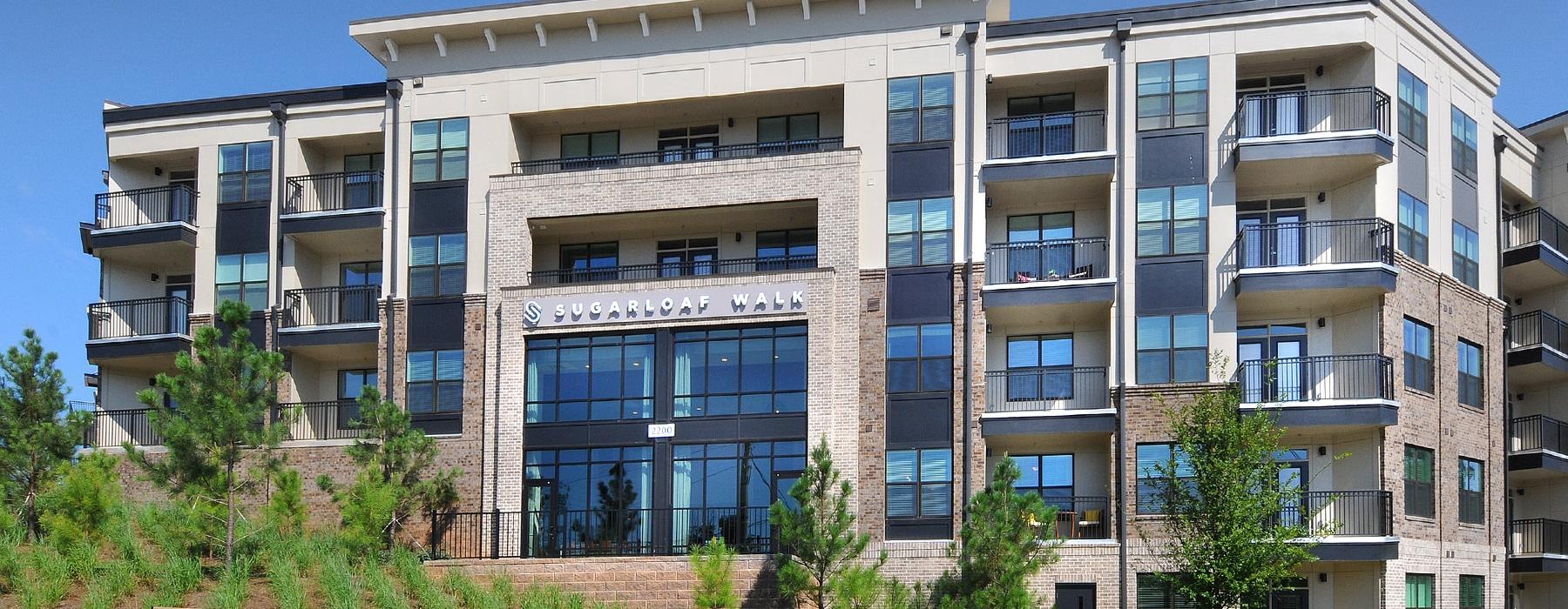 a building with many windows
