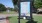 a sign on a post